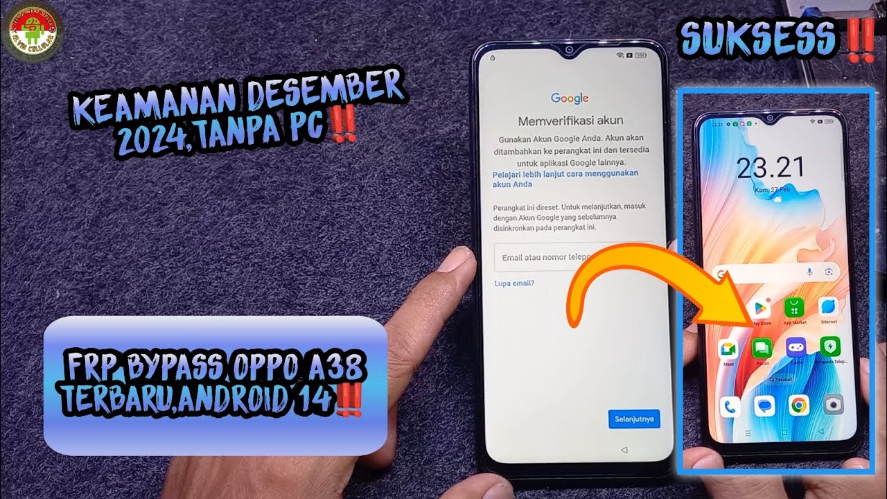 FRP BYPASS OPPO A38 TERBARU,ANDROID 14 KEAMANAN DESEMBER 2024,TANPA PC‼️