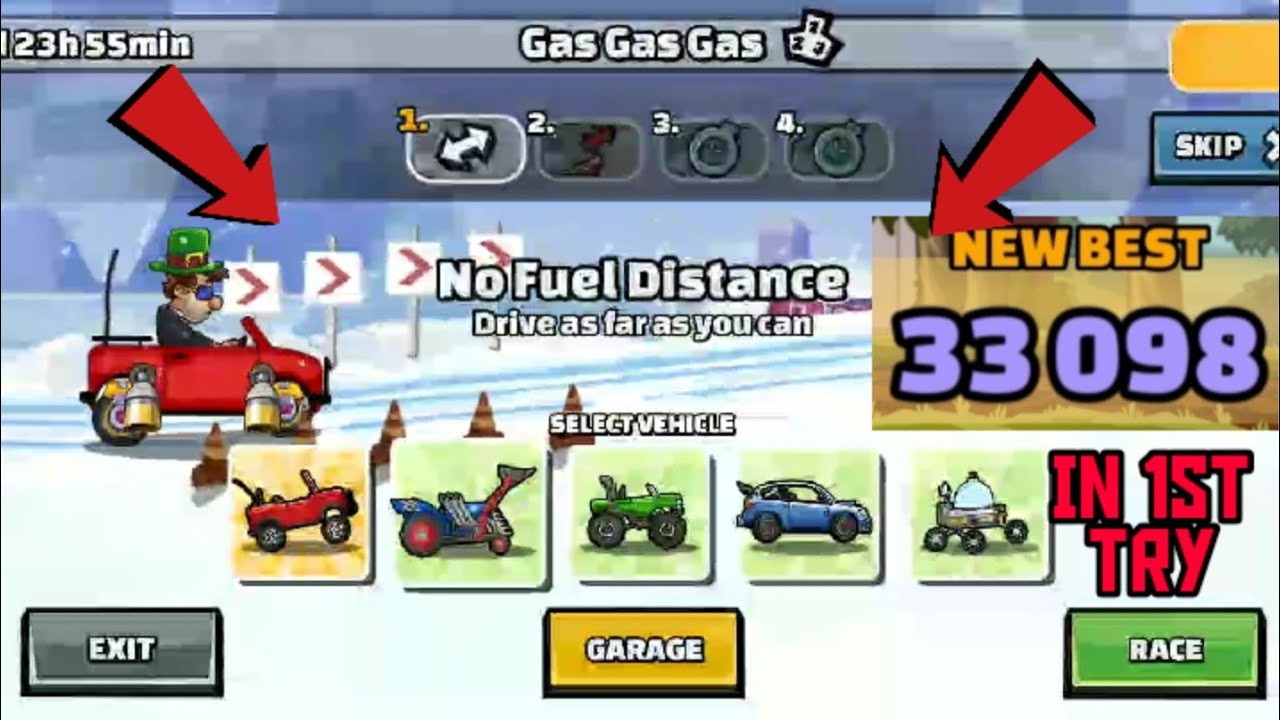 Hill Climb Racing 2 - 33098 points(1st try) in Team event Gas Gas Gas