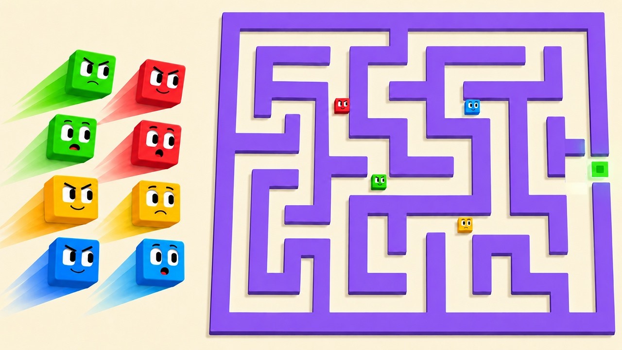 3D Squares vs Maze Challenge &ndash; Survival Challenge