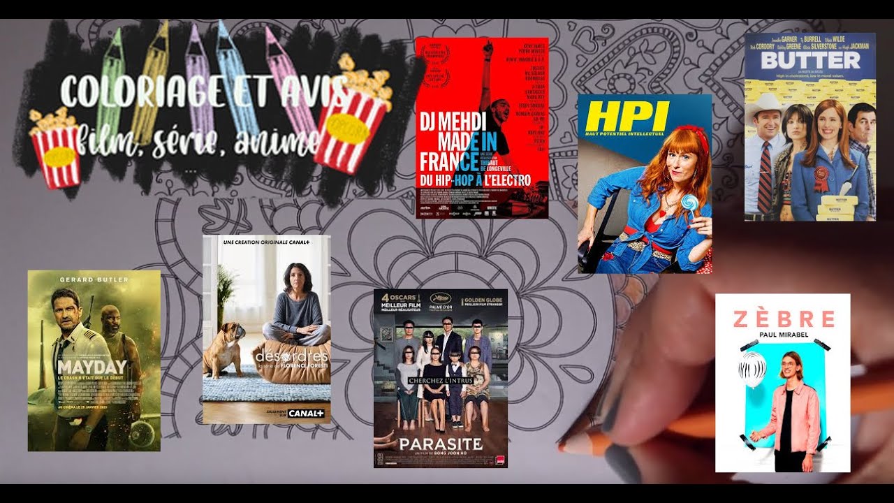 ASMR français - Coloriage + avis de films/séries/documentaire/spectacle