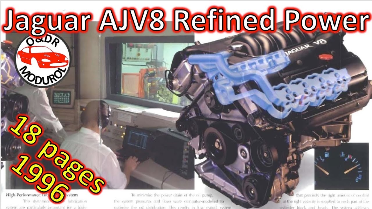 1996 'Refined power' Jaguar AJ-V8 rare launch brochure. History Technical specifcations XK8 XKR X100