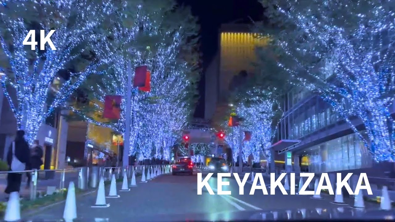 【Tokyo Night Drive | BMW 5 Series G30】Roppongi Keyakizaka Illuminations｜Dashboard View 4K