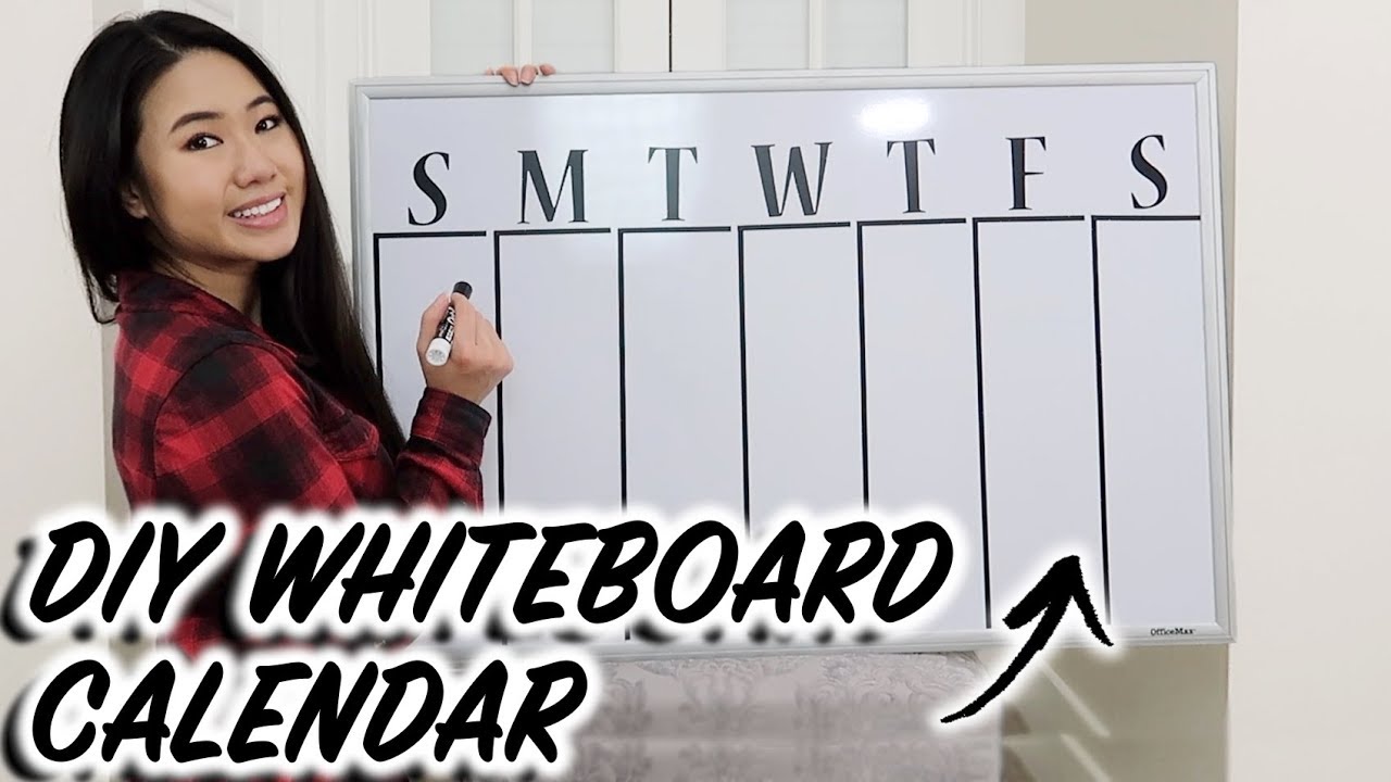 How To Make A Large Weekly Dry Erase Whiteboard Calendar On A Budget | Organization DIY Tutorial
