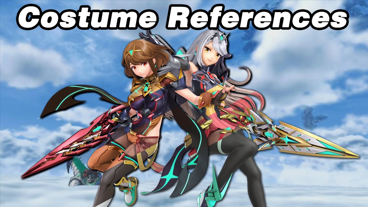 What do Pyra and Mythra's Alternate Costumes Reference?