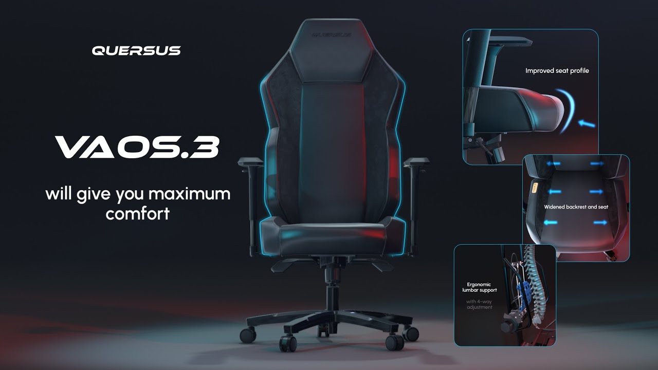 VAOS.3 chairs by Quersus are more comfortable as a result of improved ergonomics
