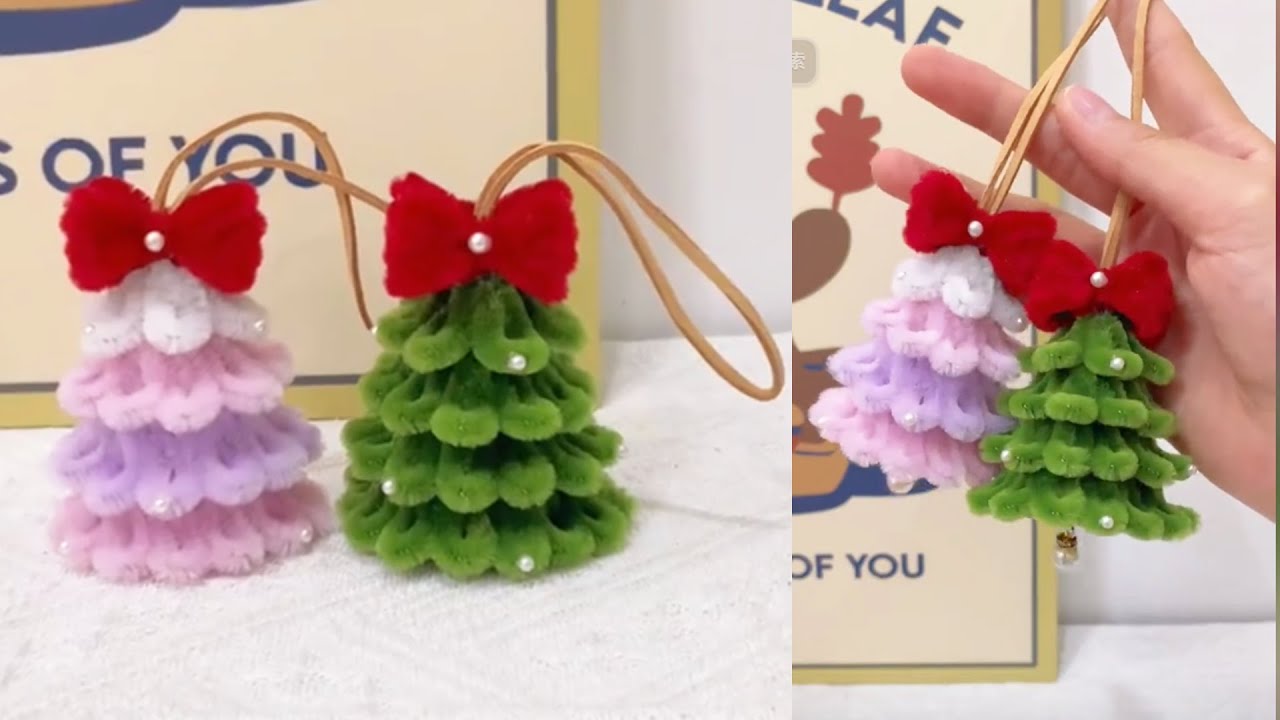 🎄モールでクリスマスツリーの作り方【簡単】(Christmas decoration) How to make a Christmas tree