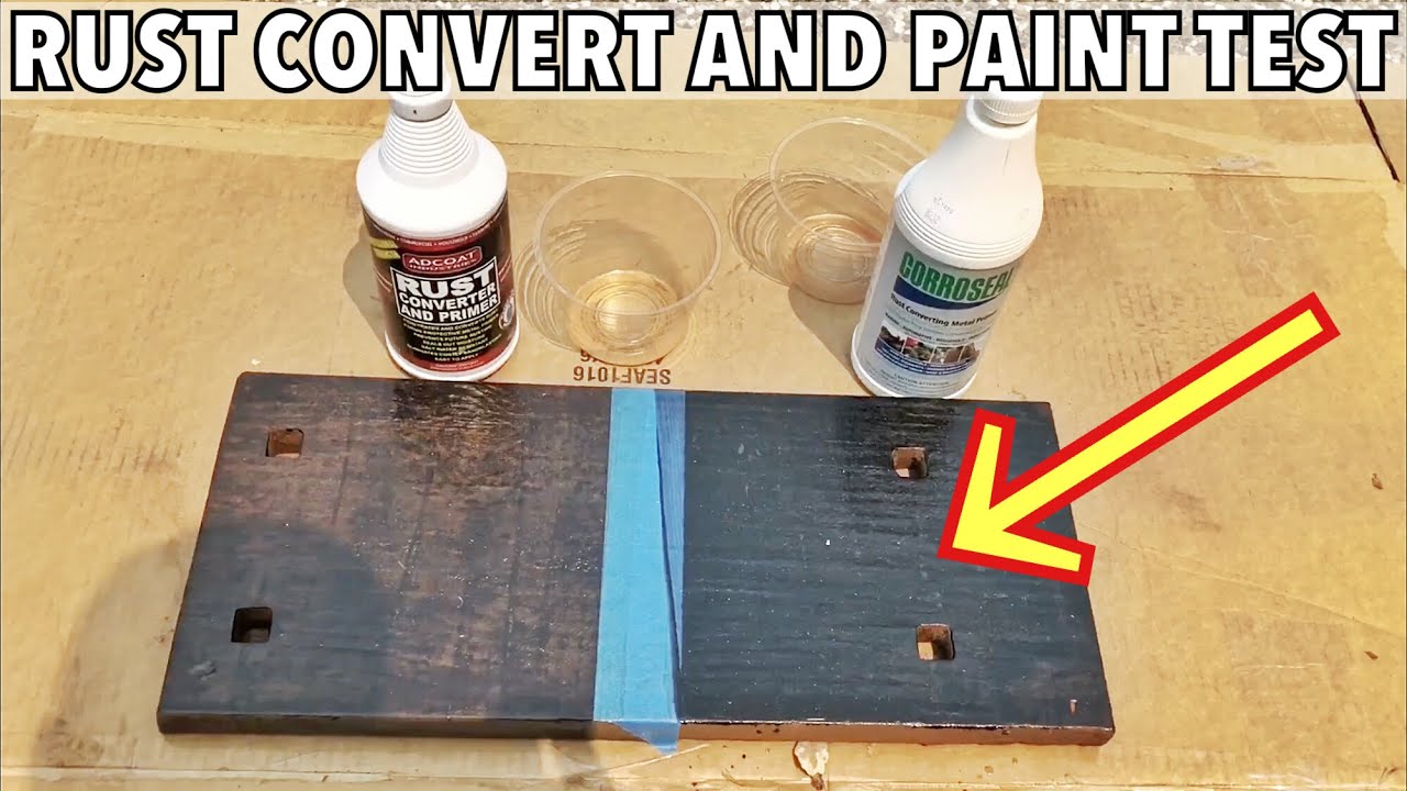 Before using on the F350 Frame and Silverado Fender Flares - Rust Converter and Paint Experiment