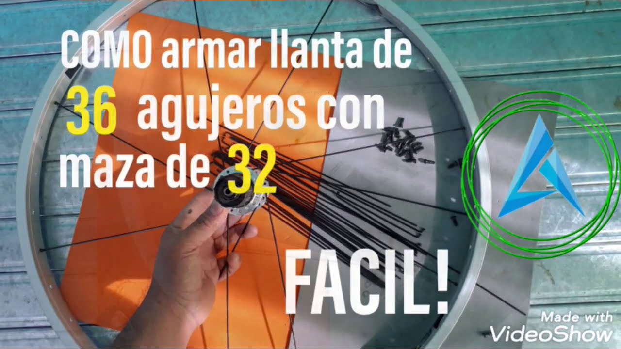 COMO armar una llanta (Rin) de 36 agujeros con maza de 32