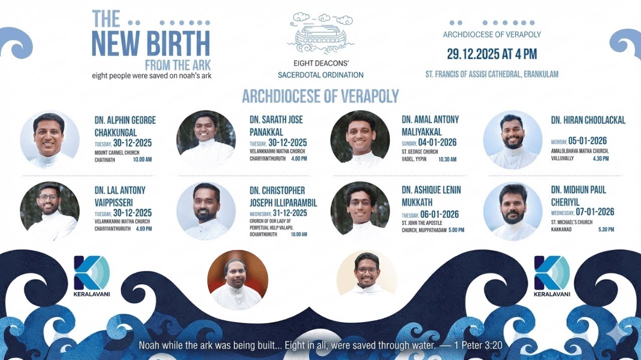 ORDINATION TO THE PRIESTHOOD | ARCHDIOCESE OF VERAPOLY | 29-12-2025 MONDAY