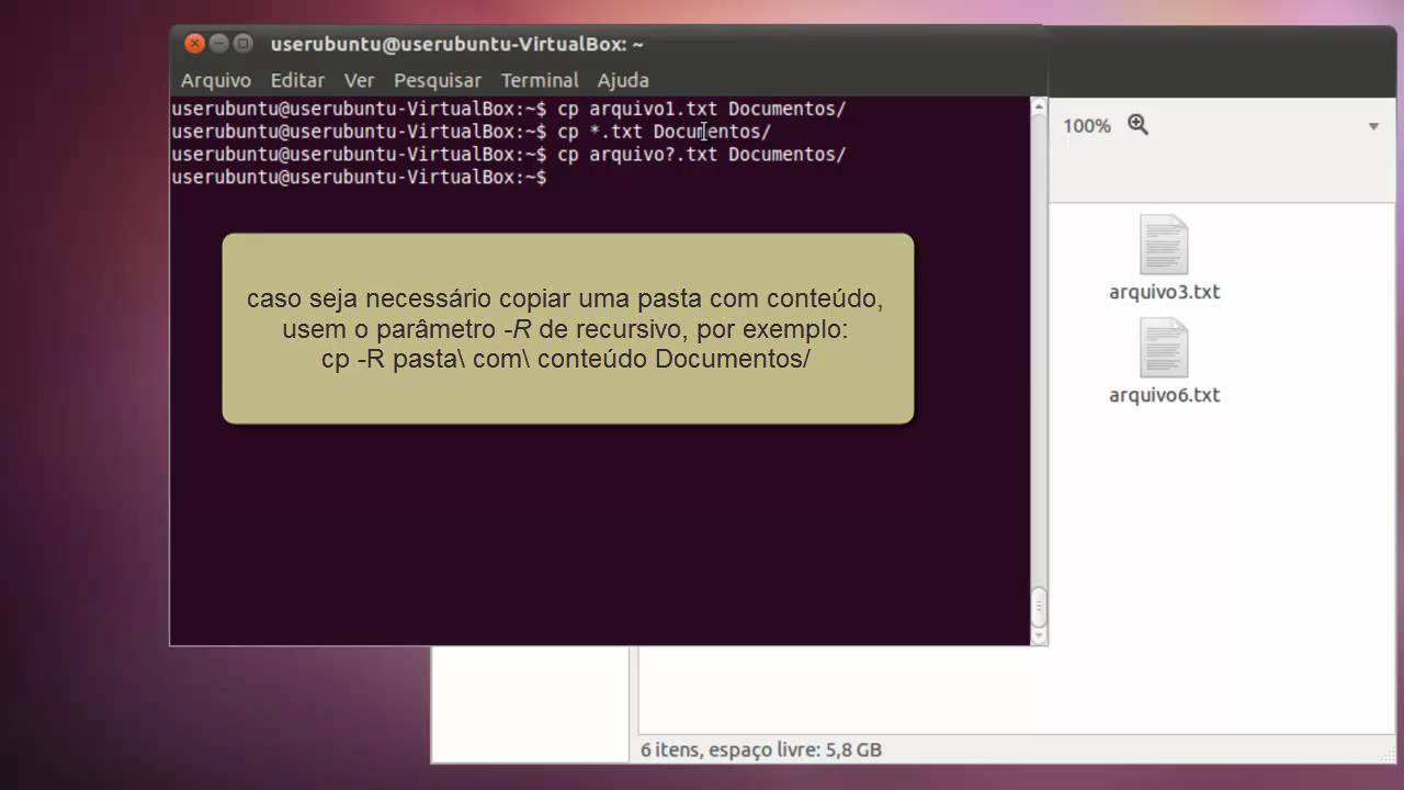 Usando o terminal no Ubuntu - alguns comandos b&aacute;sicos