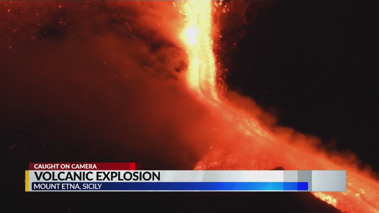 Volcanic eruption in Sicily