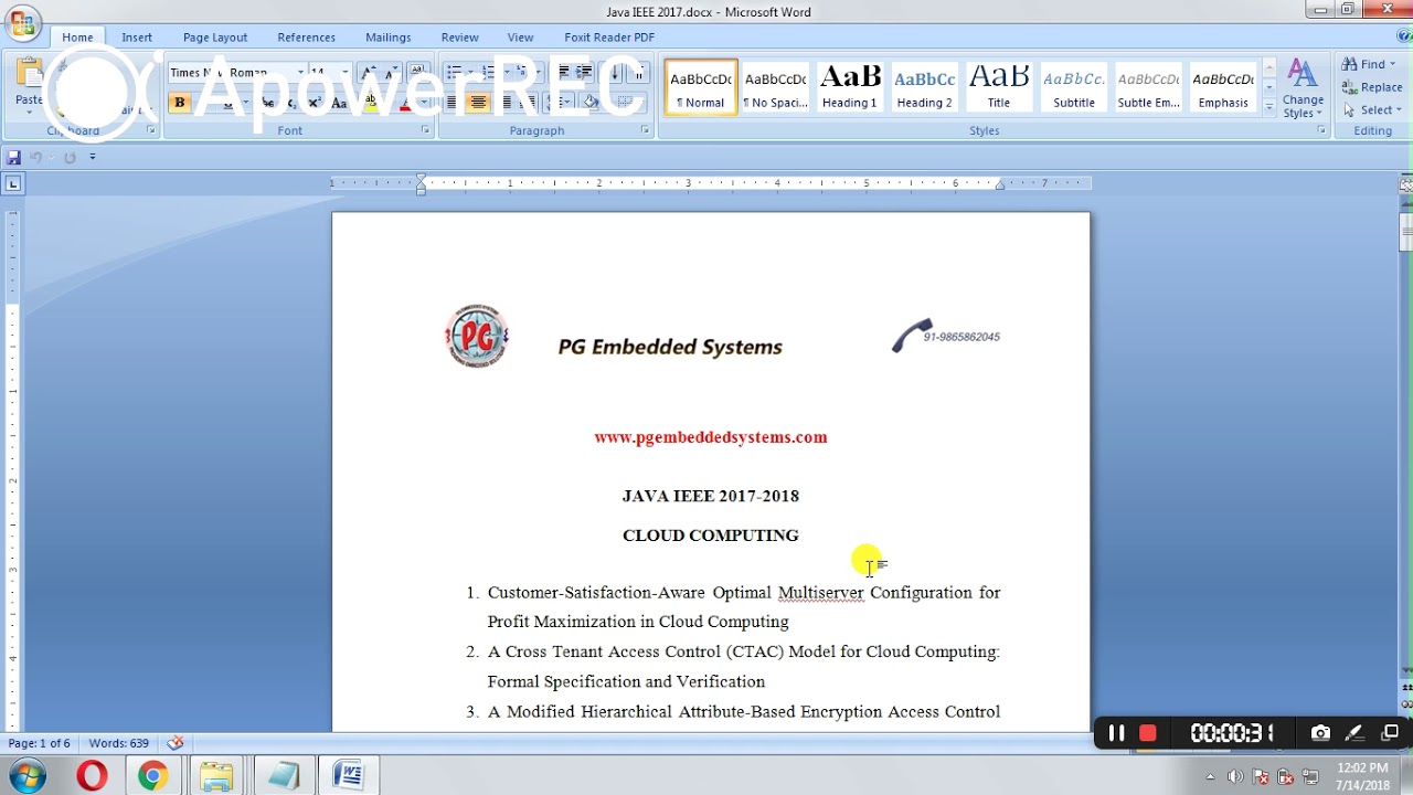JAVA IEEE  PROJECTS TITLES 2018-2019