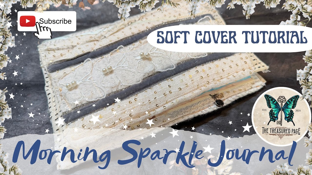 ✨ Upcycling a Sequin Scarf into a Quilted Junk Journal Cover | Morning Sparkle Journal