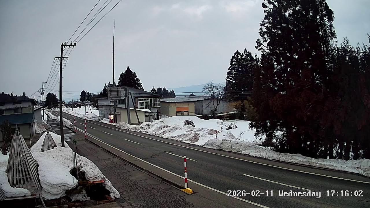山形県長井市勧進代県道11号ライブカメラ Yamagata Nagai Live camera.world.cam