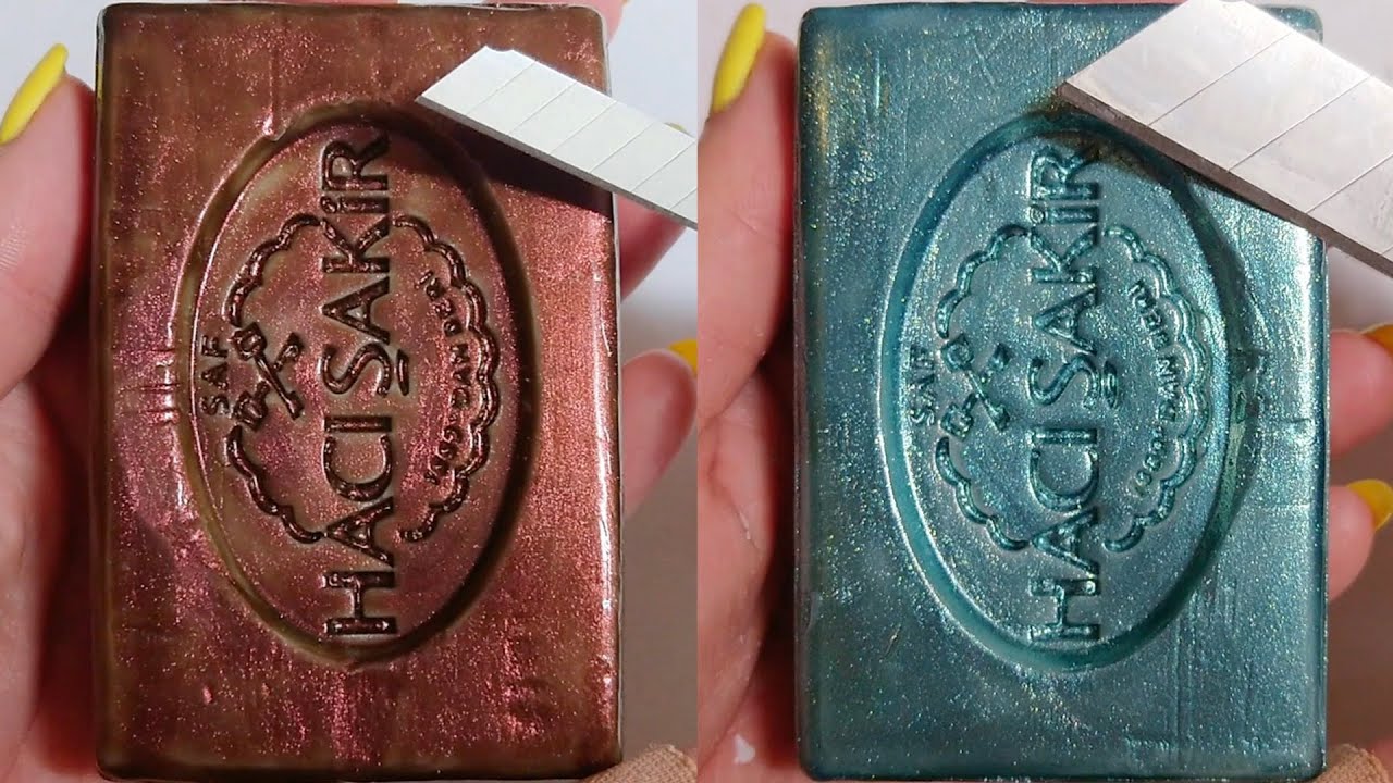 Soap Carving ASMR Relaxing Sounds no talking Satisfying ASMR Video #carvingsoap #acmp #soapcutting