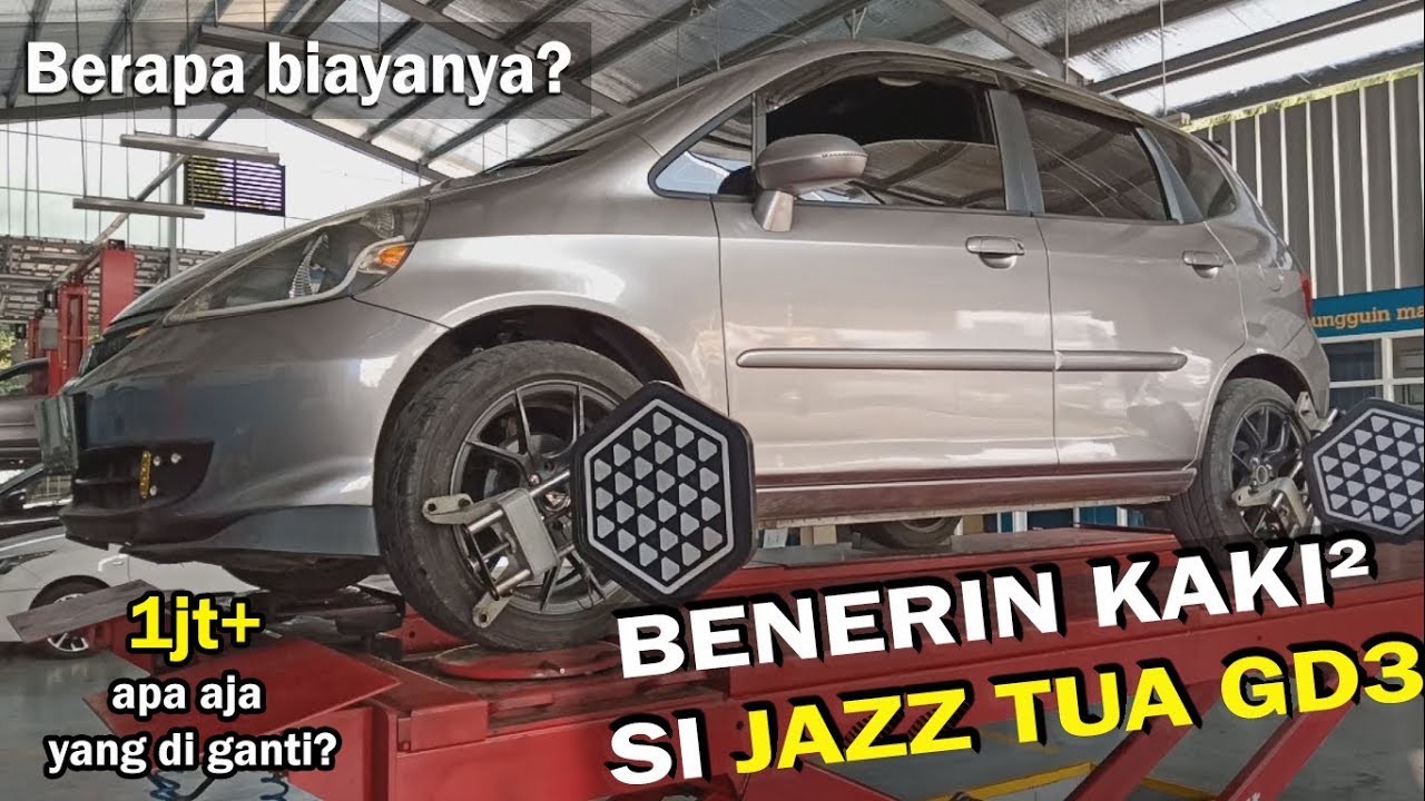 Benerin kaki-kaki honda jazz tua GD3 | ganti tierod, rack end, lower arm | berapa total biayanya?