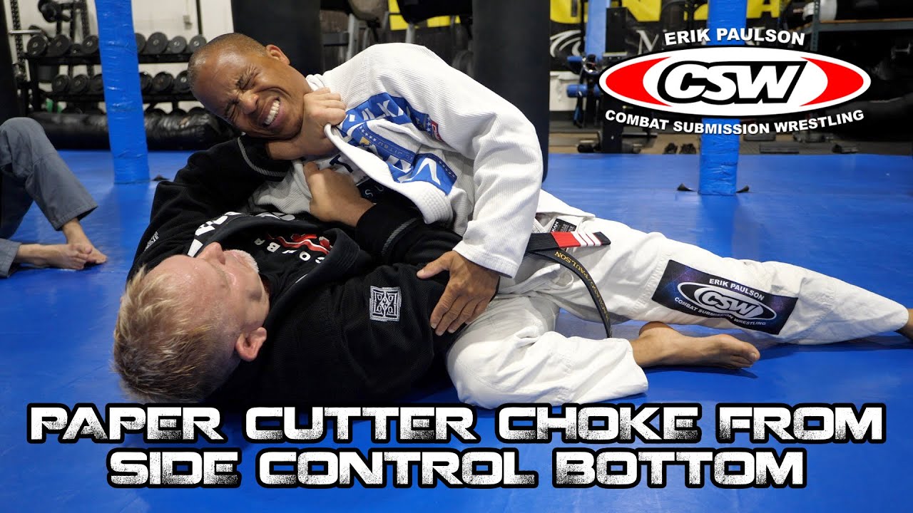 Paper Cutter Choke From Side Control Bottom