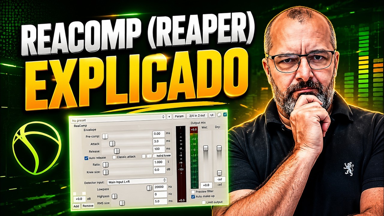 Como Usar o Compressor ReaComp da Reaper para LOCUÇÃO (Passo a Passo Profissional)