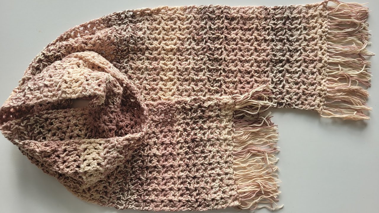 Szalik na szydełku. Prosty szalik na szydełku. Easy scarf crochet