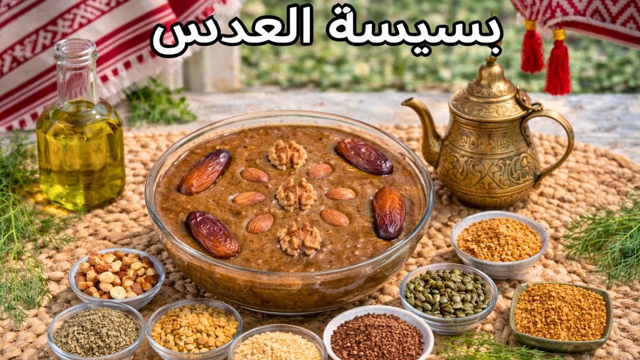 طريقة تحضير بسيسة العدس الصحية - Bsissa