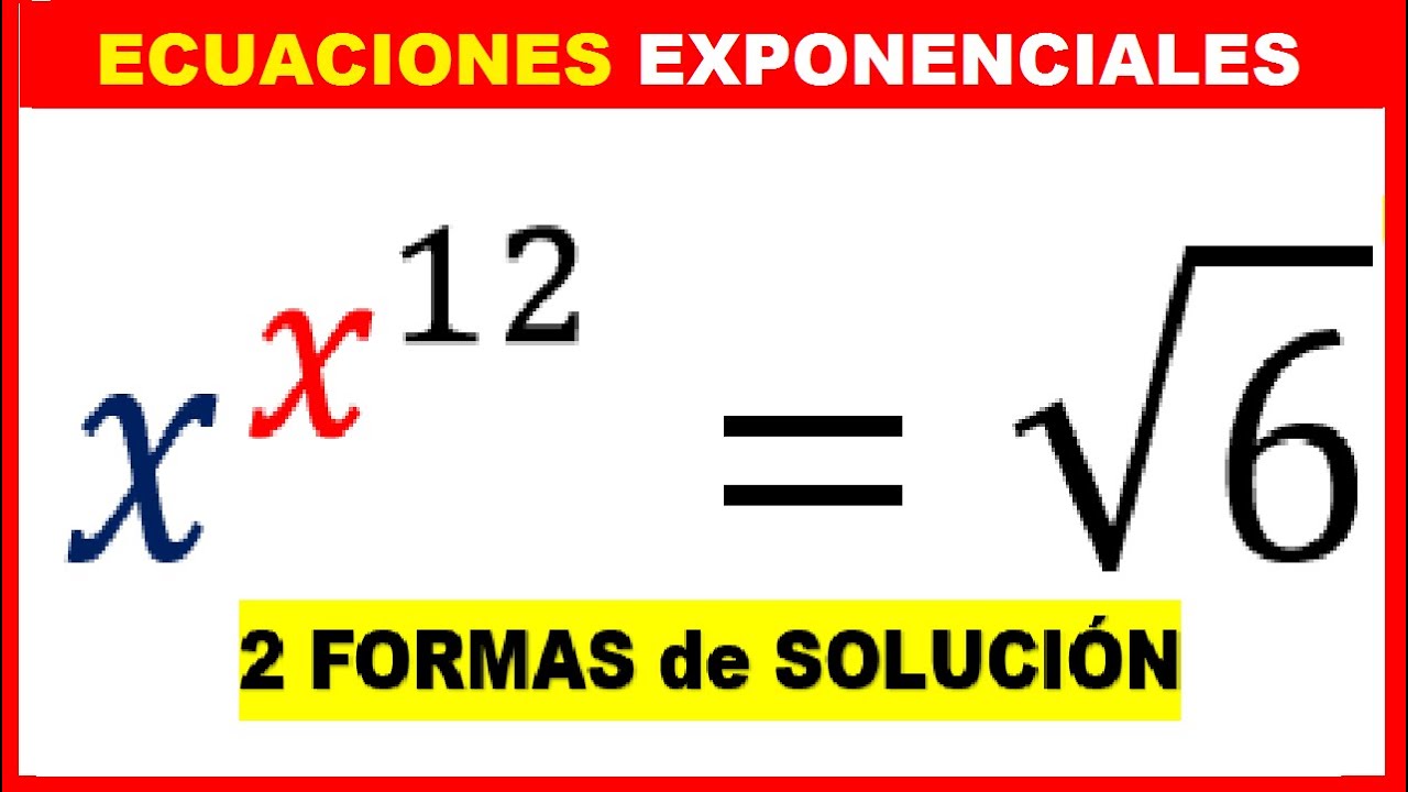 ECUACIONES EXPONENCIALES ✍ [EJEMPLO] 👉con 2 FORMAS de SOLUCIÓN ✔