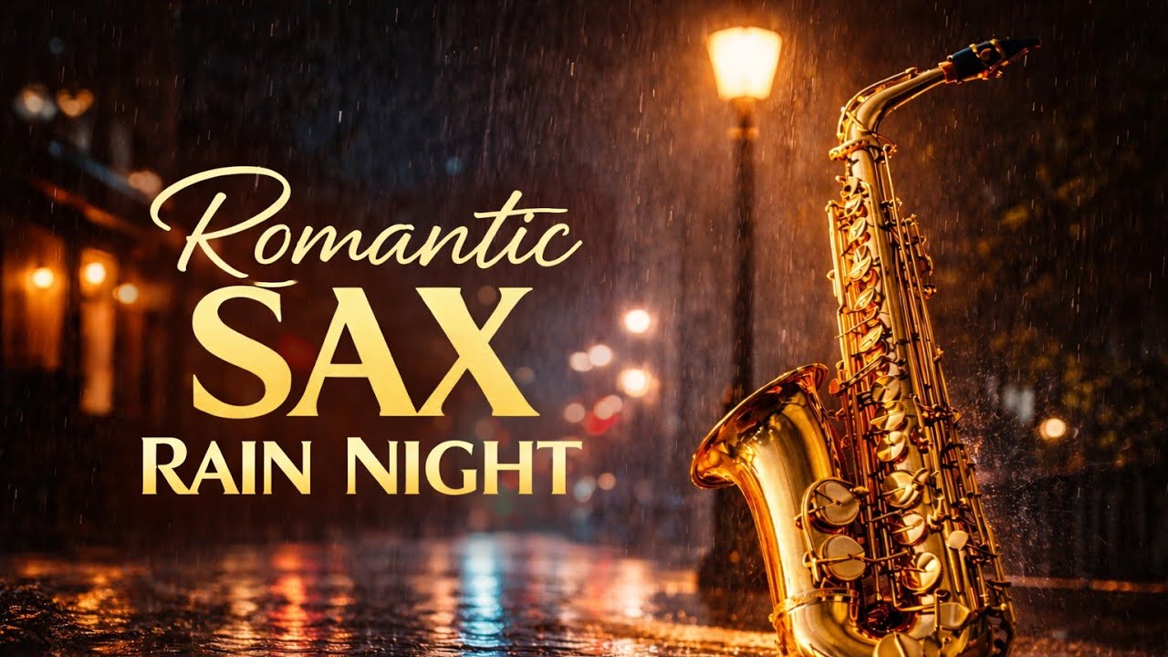 Romantic Sax in the Rain 🌧️ | Elegant Smooth Jazz Night Ambience for Relaxing & Dreaming