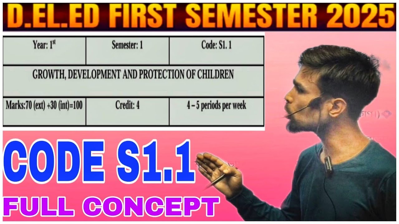 DELED 1st Semester S1.1 || Growth, Development and Protection of children || CTET CDP || ATET CDP ||