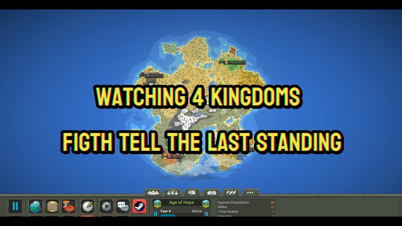 4 Kingdoms Fight Tell 1 Remains - Worldbox Simulation