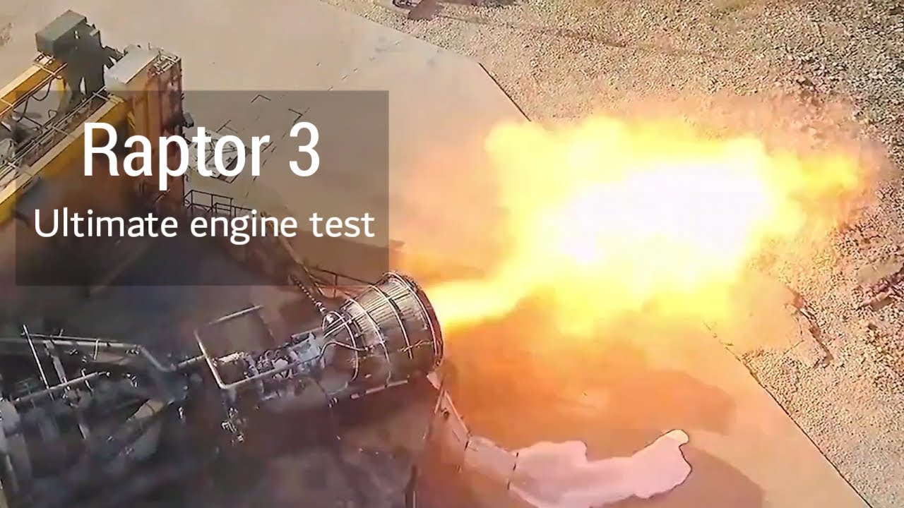 raptor 3 engine ultimate test #spacex #raptorengine rocket engine test  starship Rocket engine