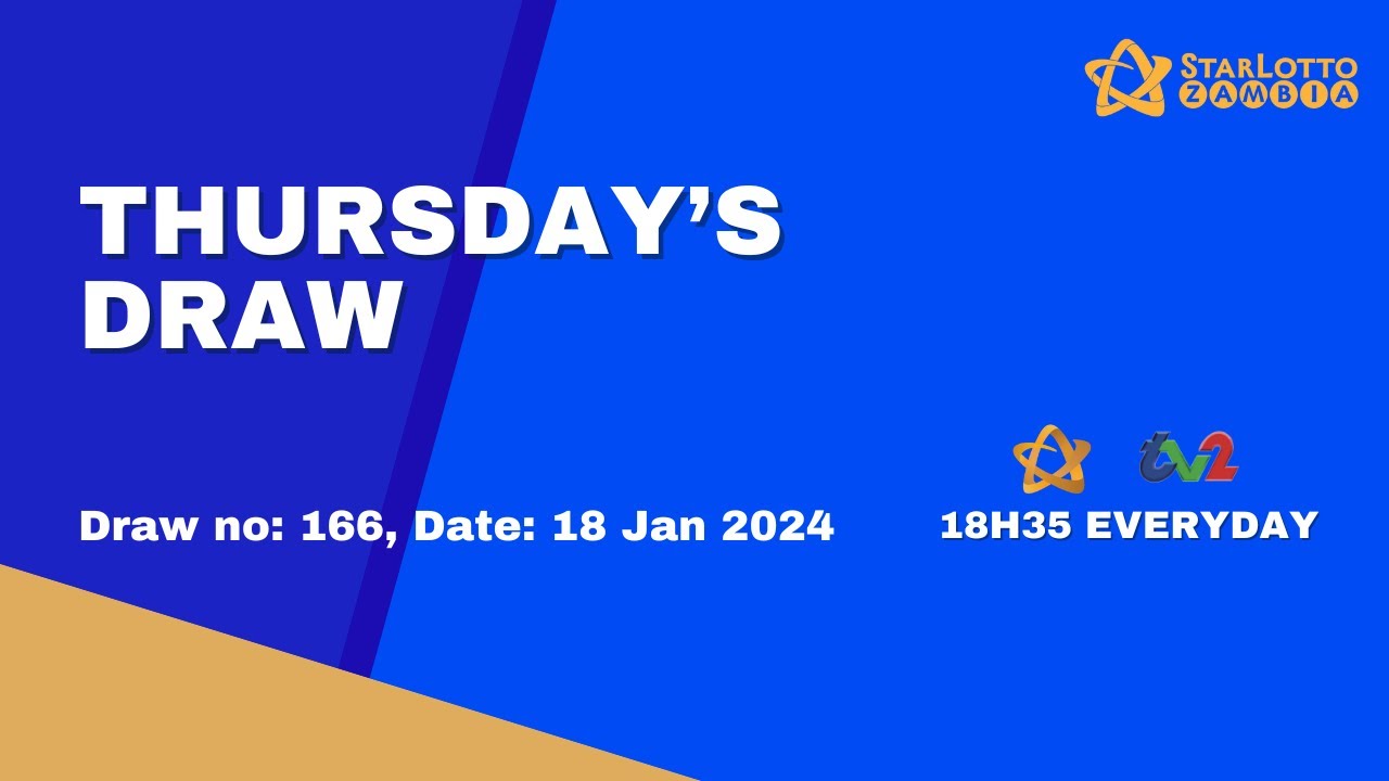 STAR LOTTO ZAMBIA: LUCKY DRAW NO 166 DATE 18 JAN 2024