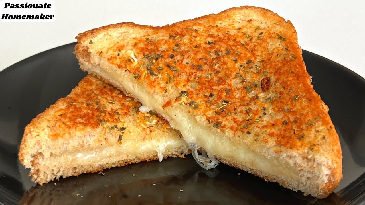 Cheese Garlic Sandwich - How To Make Cheese Garlic Sandwich - Cheese Sandwich Recipe