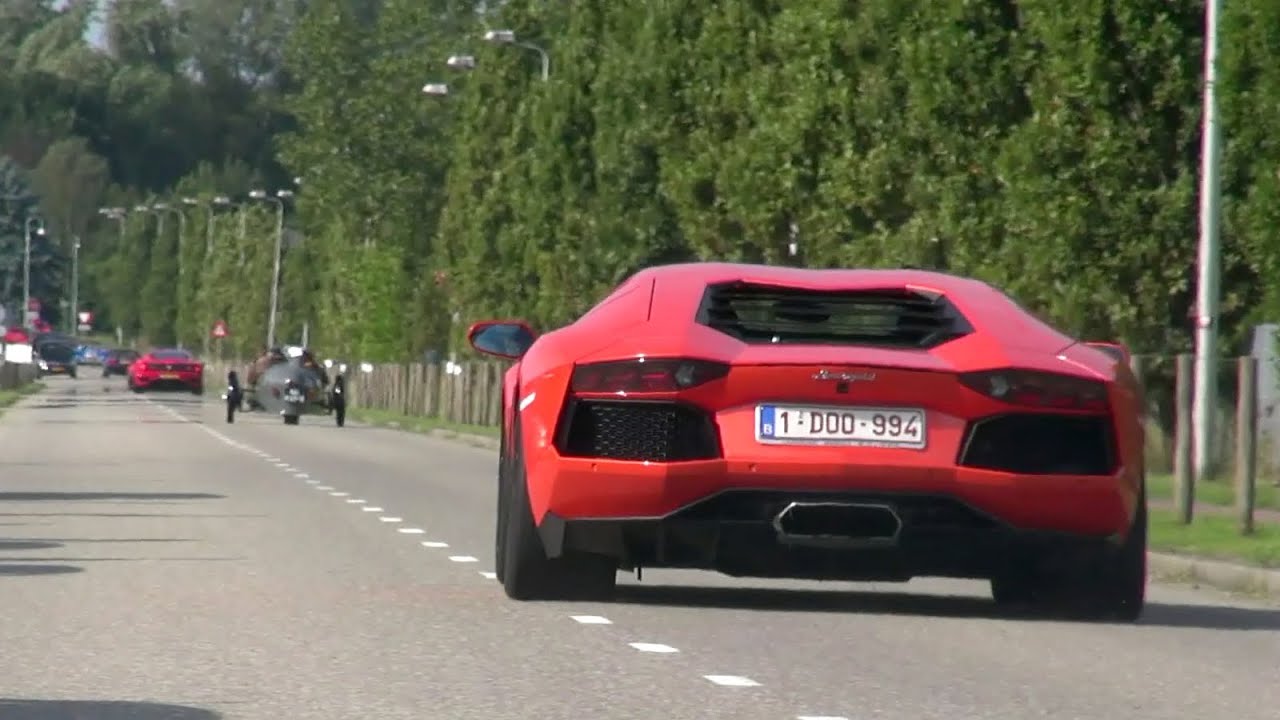 Exotic Cars Accelerating LOUD: Ferrari F12Berlinetta, Aventador LP700, Bugatti Veyron, Carrera GT