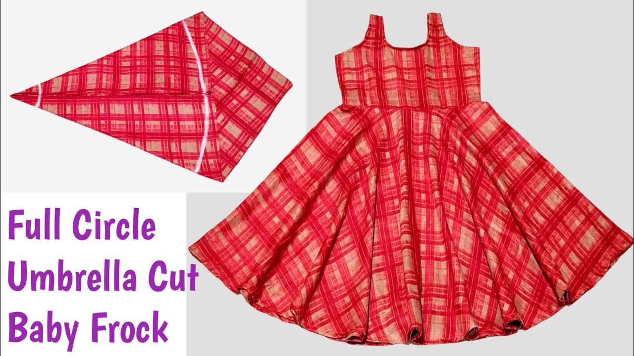 Very Easy Umbrella Cut Baby Frock Cutting and Stitching