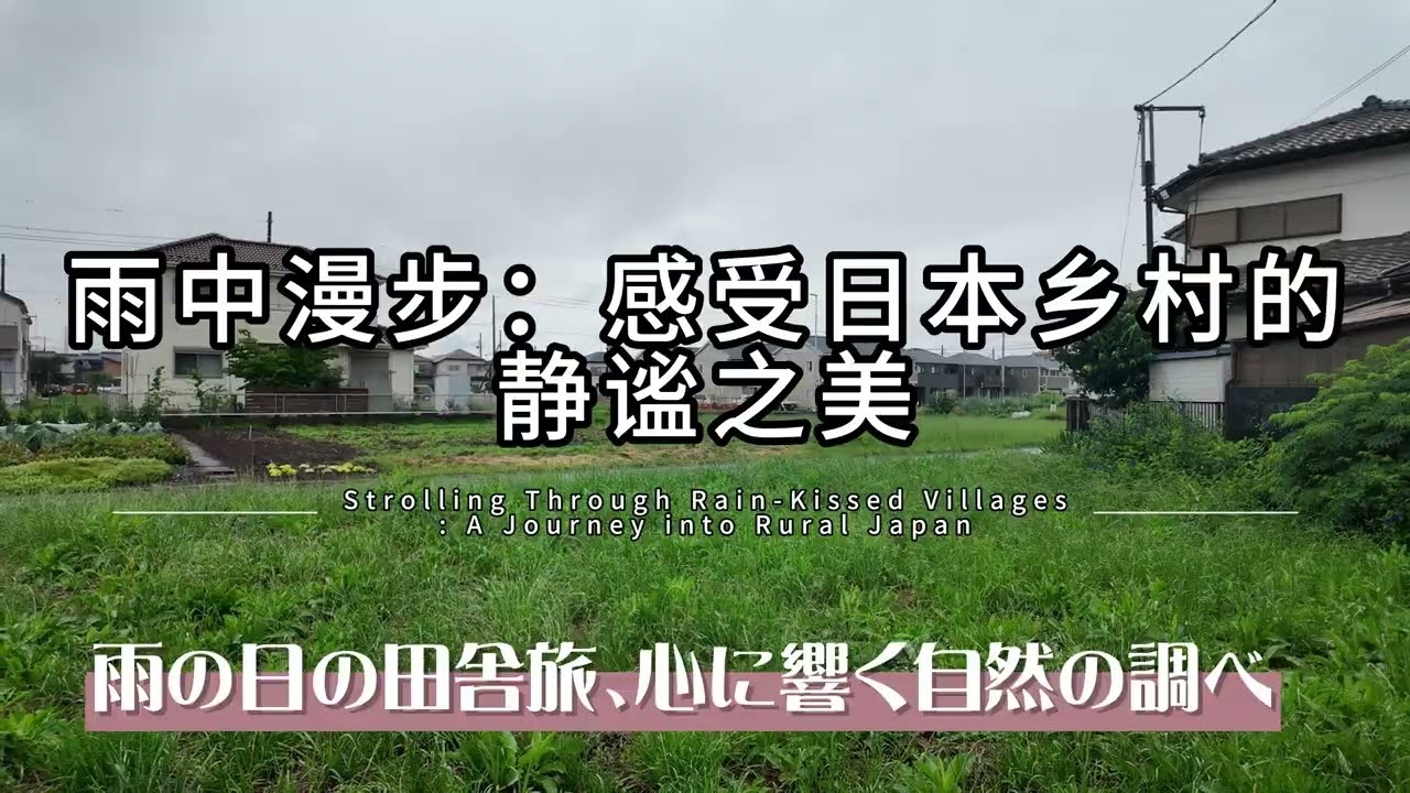雨中漫步：感受日本乡村的静谧之美 Rainy Days in Rural Japan: Where Time Stands Still 雨の日の田舎旅、心に響く自然の調べ