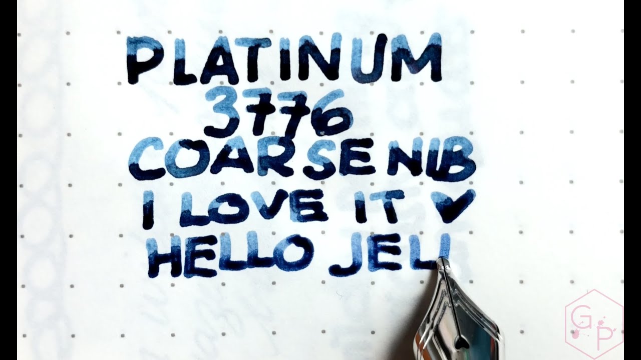 Handwriting and Lettering with the Platinum #3776 Celluloid Karakusa Blue Coarse Nib