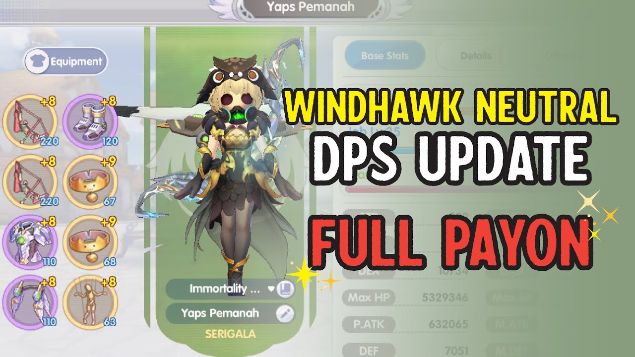 ROX - WINDHAWK DEX NEUTRAL DPS UPDATE AND FULL DETAIL BUILD