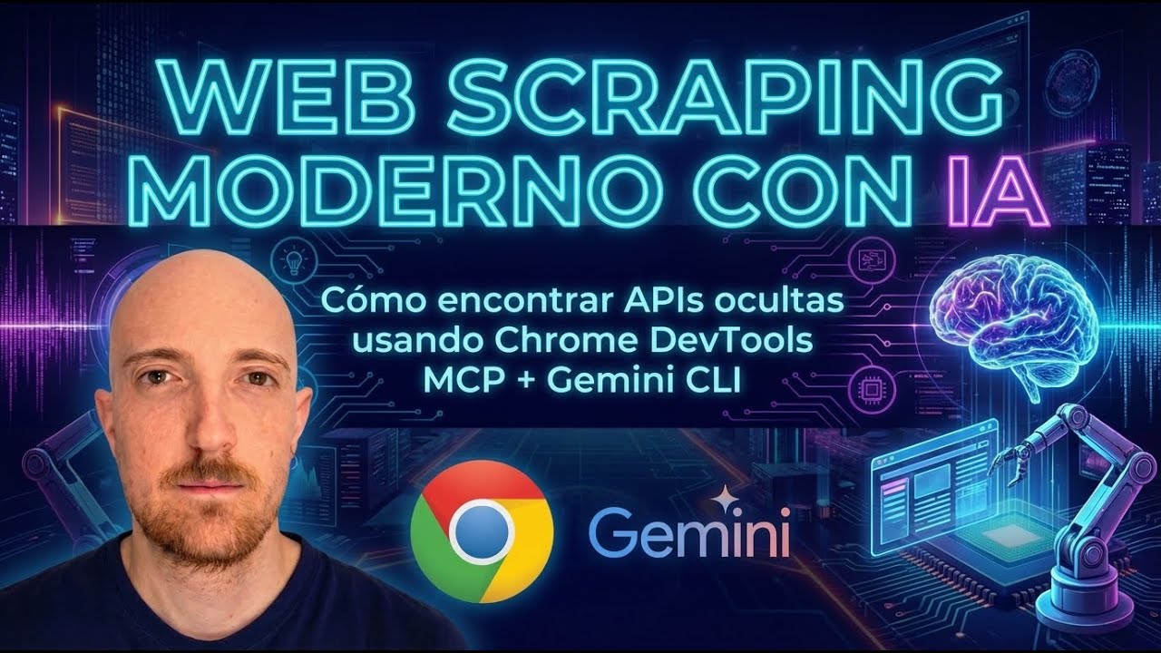 Web Scraping moderno con IA: Cómo encontrar APIs ocultas usando Chrome DevTools MCP + Gemini CLI