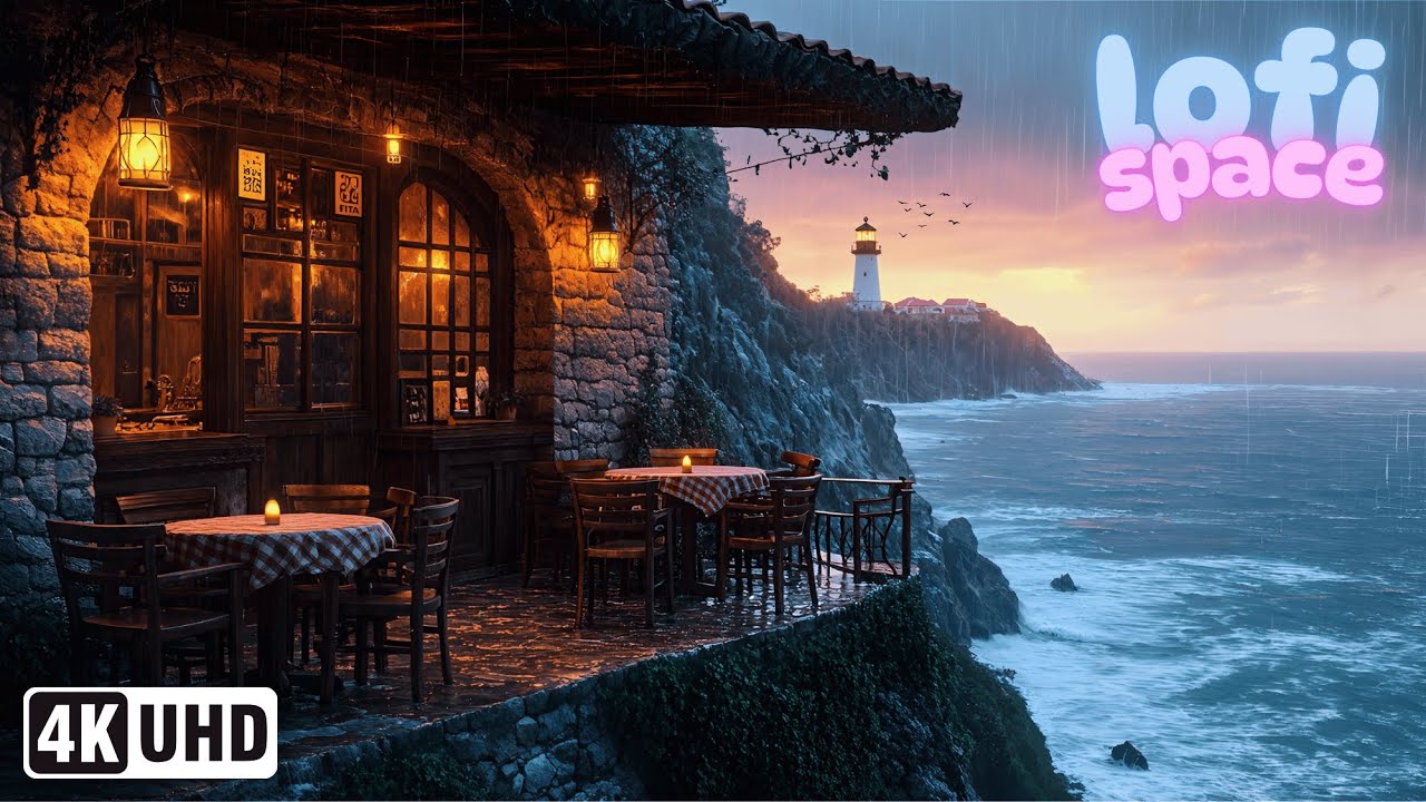 Ocean Rain Lofi Mix 🌊 Waves & Ocean Chill Beats for Focus, Study & Sleep