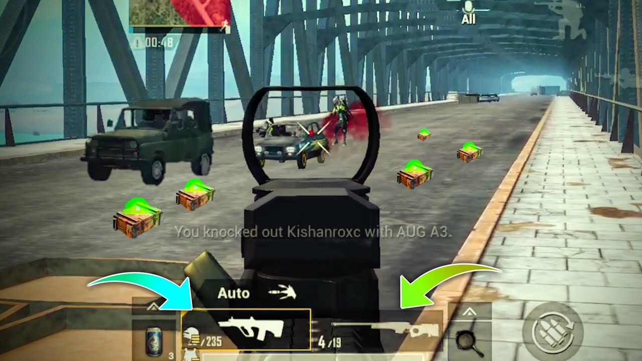AUG + AWM INTENSE BRIDGE CAMPING | SOLO VS SQUAD | PUBG MOBILE