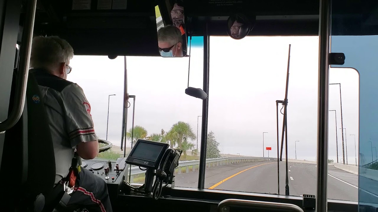 Автобус № 5250 компании Gillig Advantage Disney World 2019 года. Поездка от набережной до Волшебн...