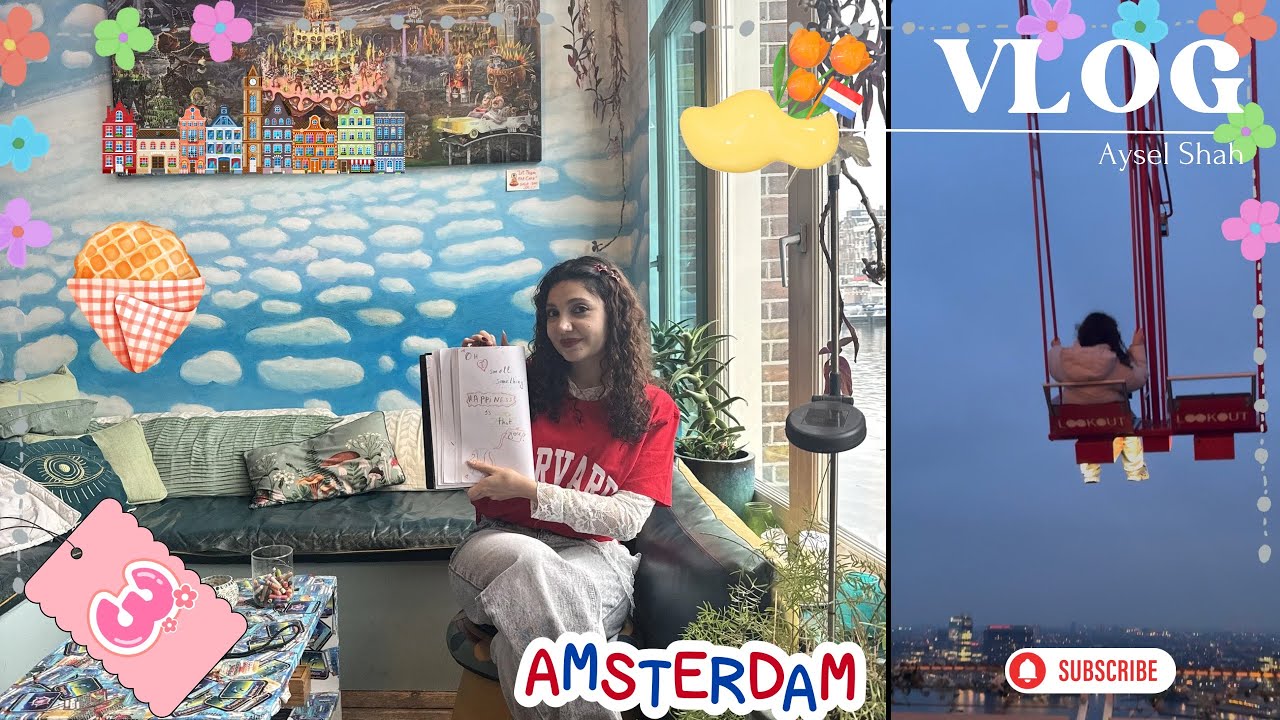 AMSTERDAMDA BAŞIMIZA NƏ GƏLDİ😳BİNANIN BAŞINDA YELLƏNDİM🏙️COOKİE🤩MARTVLOG 3💫AYSELSHAH