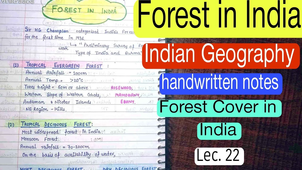Forest in India || Tropical Evergreen, Deciduous, Montane Forest || Lec. 22 || An Aspirant !