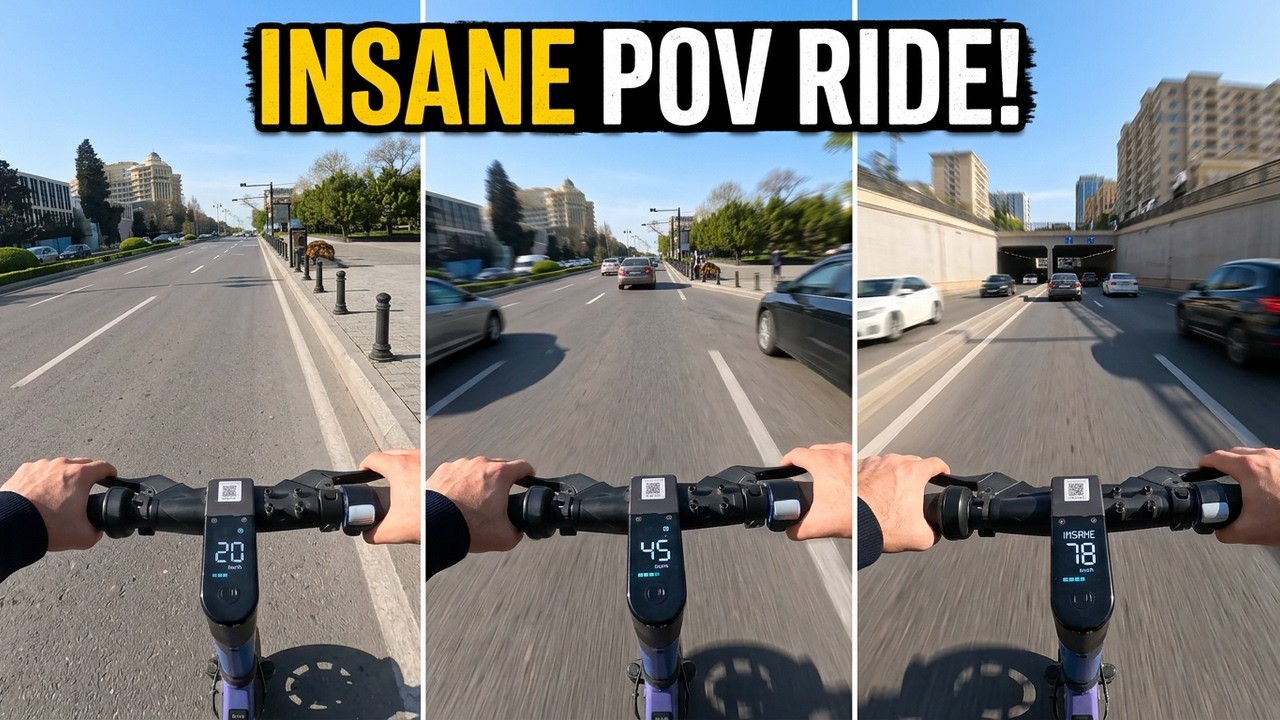 POV: Insane Scooter Ride Through the Streets of Baku!