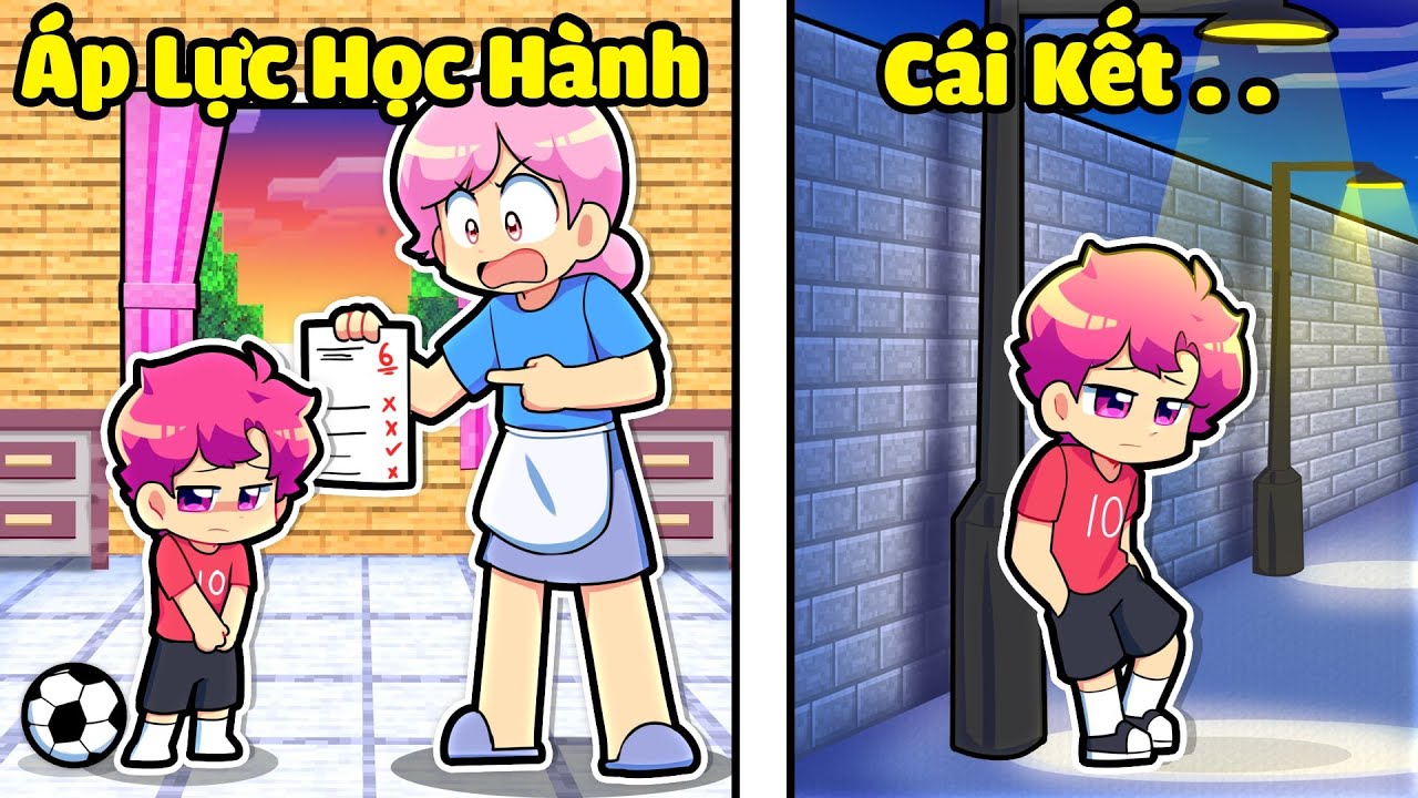 VÌ ÁP LỰC HỌC HÀNH NÊN HIHA BỊ MẸ ĐUỔI ĐI TRONG MINECRAFT*HIHA BAD PARENTING 2 😱😖