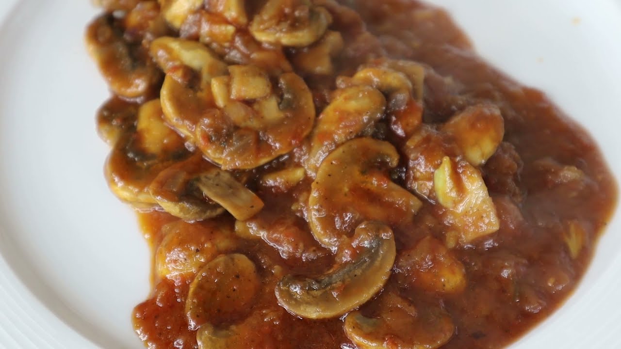 Mushroom with Tomato Sauce Recipe وصفة فطر بالطماطم