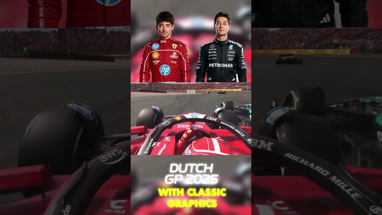 Charles Leclerc OVERTAKES George Russell | 2025 Dutch Grand Prix with Classic Graphics #f1