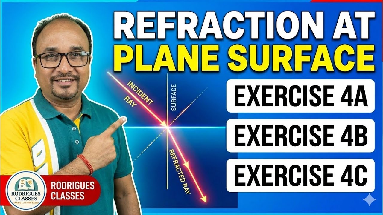 Numericals of Refraction At Plane Surfaces. ICSE 10, CONCISE PHYSICS 