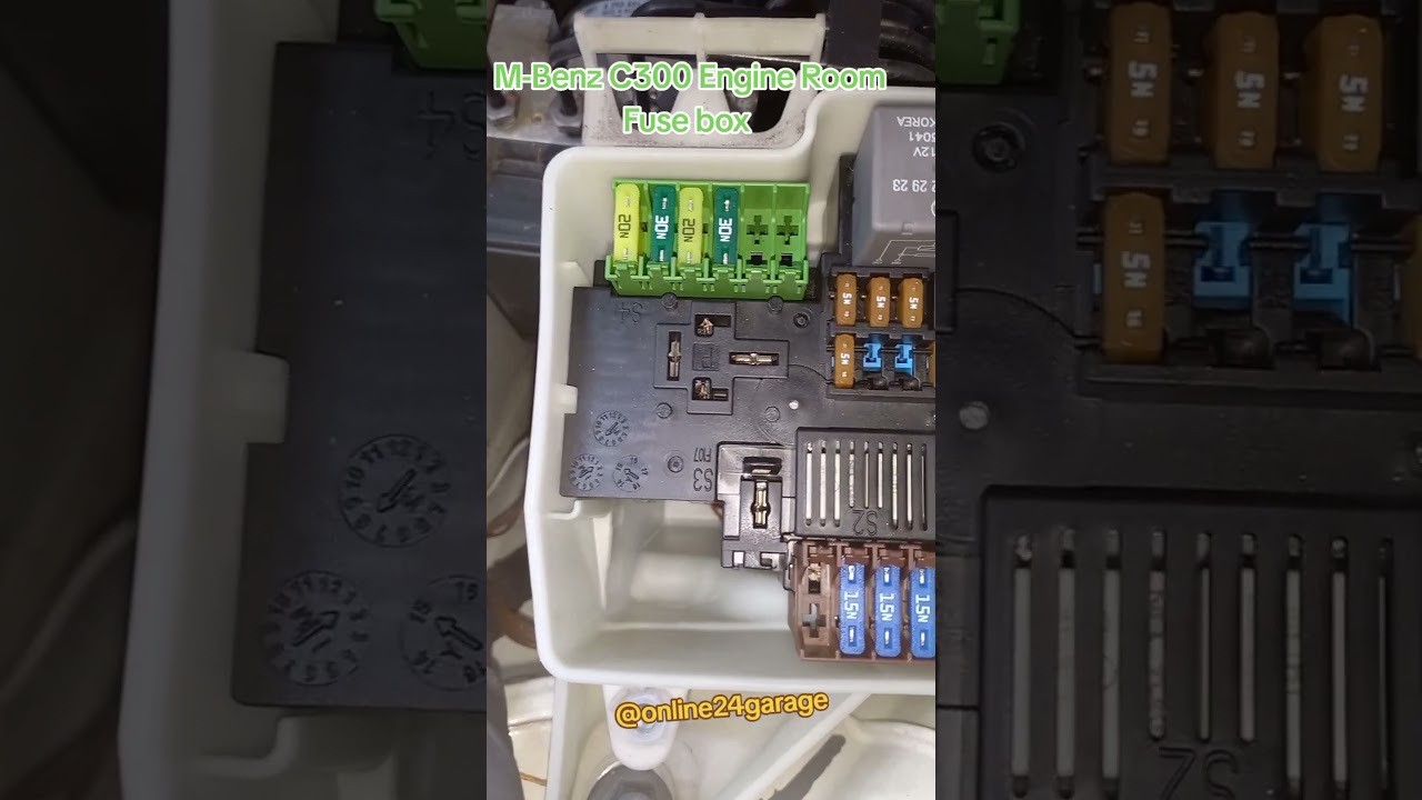 M-Benz C300 Engine Room Fuse box Diagram #automobile #fusebox #mechanic #viralvideo #viralshorts