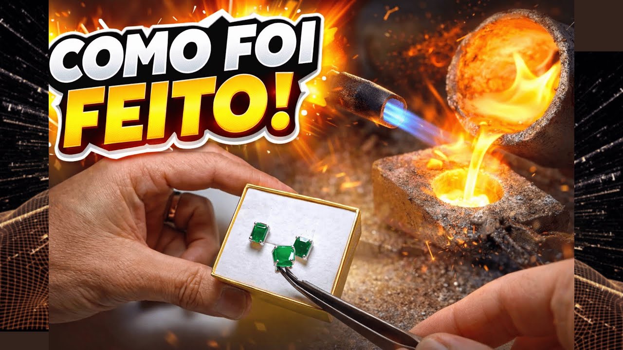 VEJA COMO FIZ ESSE LINDO PAR DE BRINCOS (ESMERALDA)