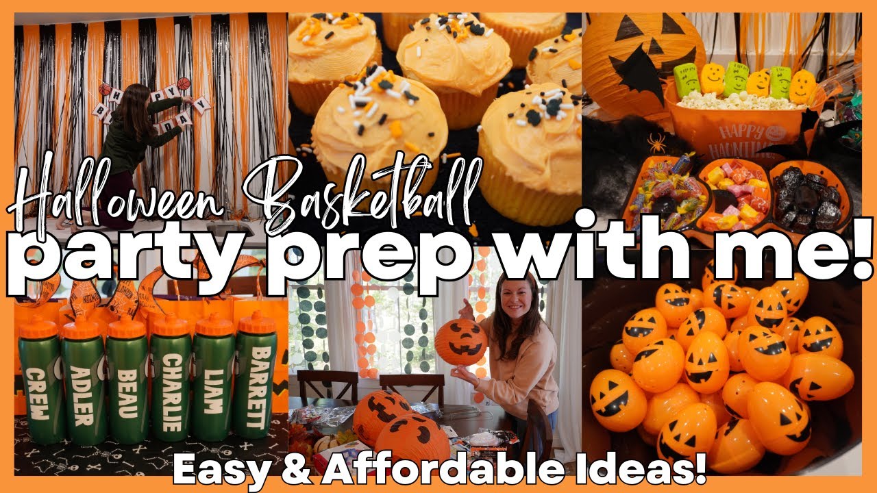 New🎃Halloween Party Prep With Me! Birthday Party Prep With Me 2023 + Basketball Party Prep With Me